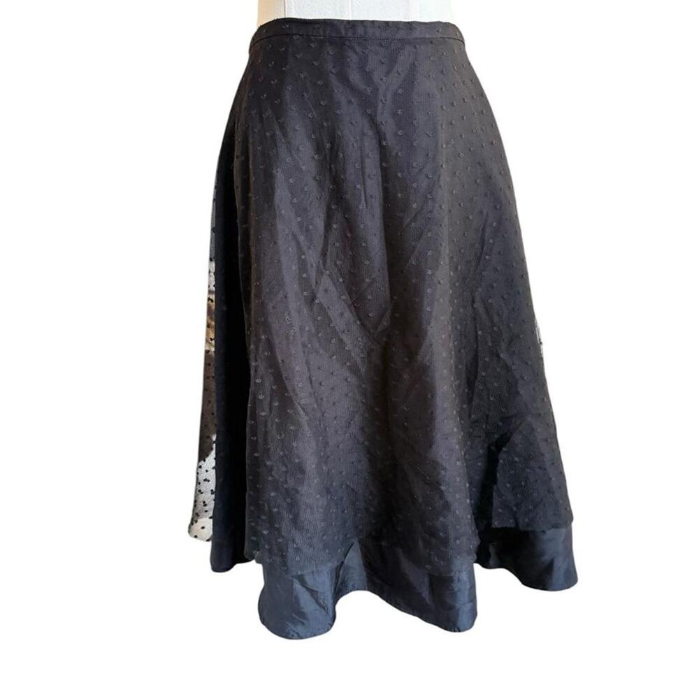 Neiman marcus black midi skirt